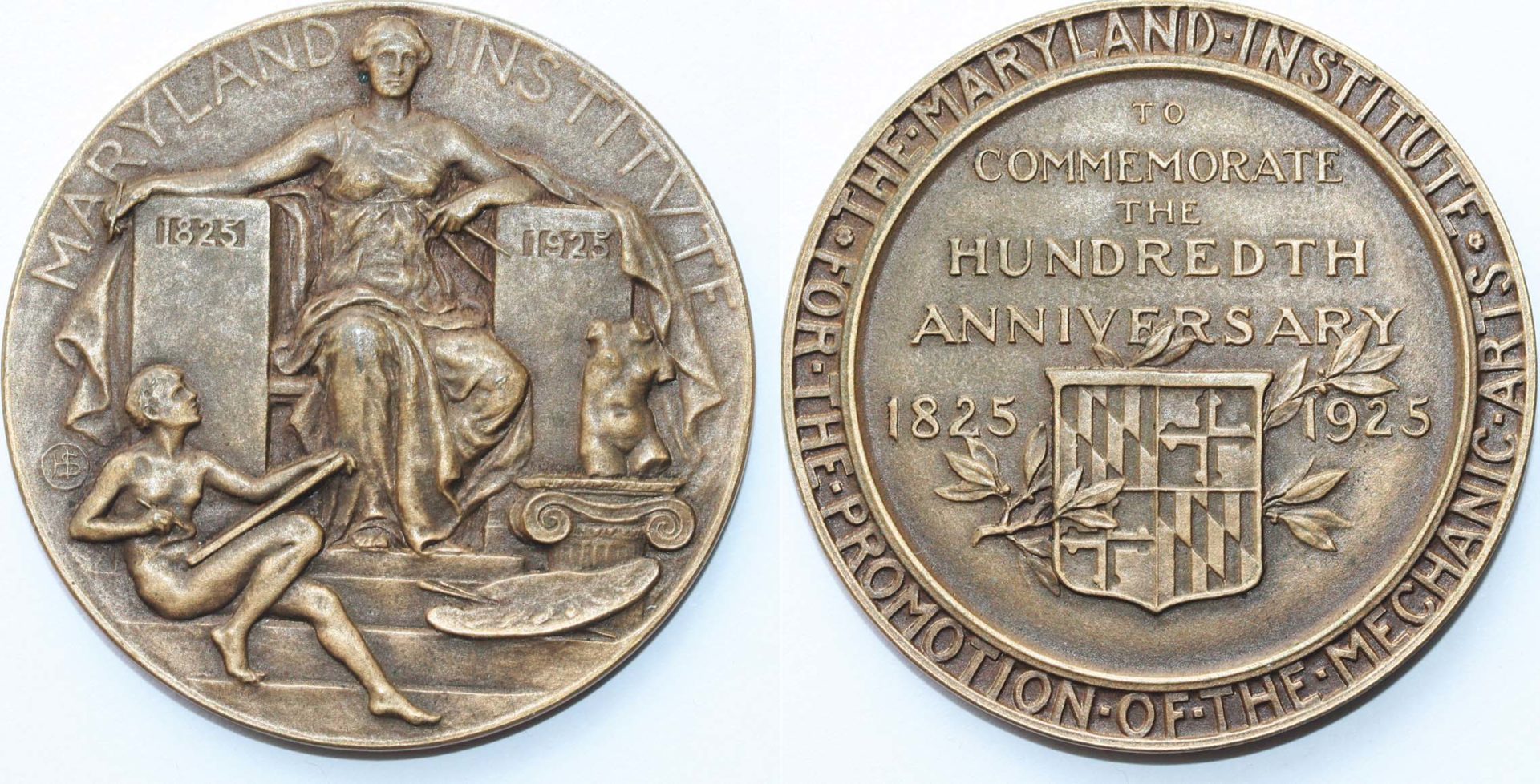 Hans Schuler's medal for the Maryland Institute's 100th anniversary.