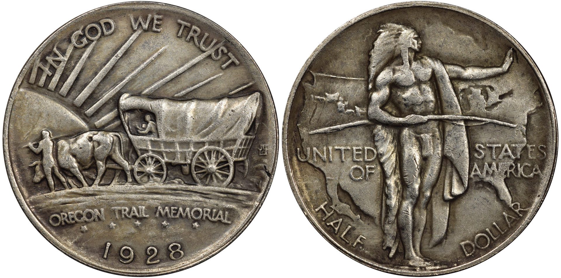 Counterfeit 1928 Oregon Trail Memorial half dollar