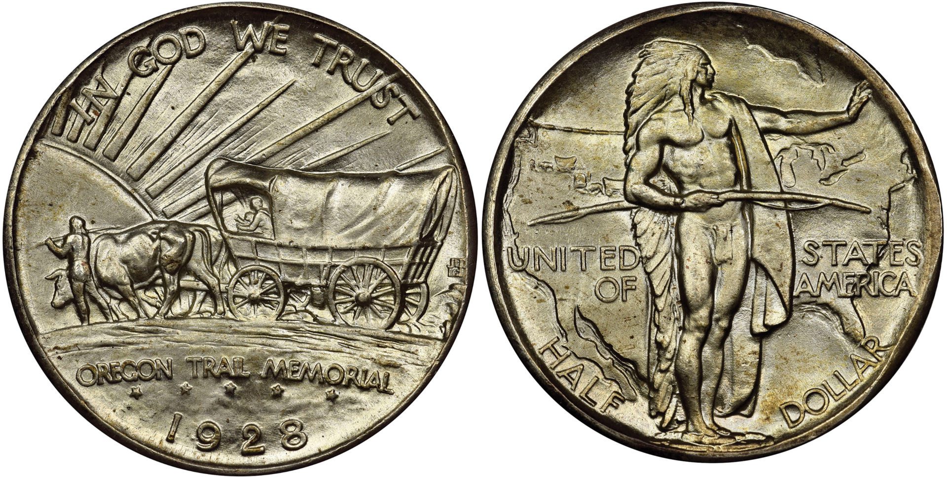 Genuine 1928 Oregon Trail Memorial half dollar