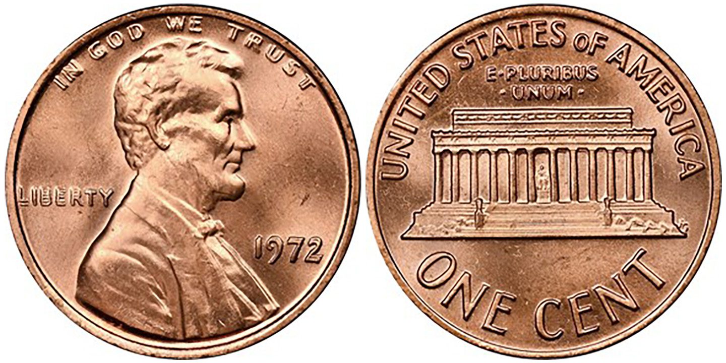 1972 doubled die cent