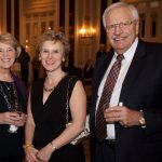 A photo of Sydney F. Martin (far right) and Dr. Ute Wartenberg Kagan (center)