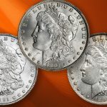 The three 1891 "Doubled Ear" VAM varieties against an orange background.