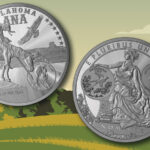 The Minted Assets and ANA collaborative coin against the plains