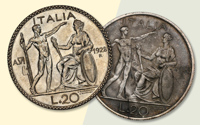 Italy 1928-R 20 Lire