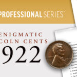 Pages from the 1922 Lincoln cents book next to a 1922 cent