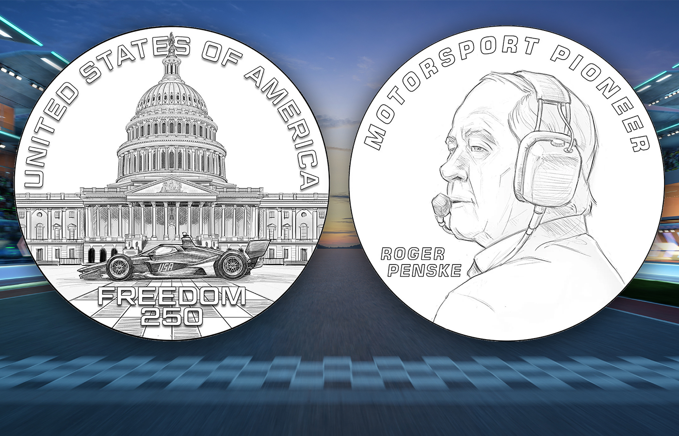 Freedom 250 Grand Prix Medals