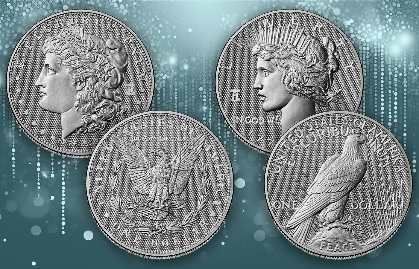 Diamond Field Morgan and Peace Dollar Set